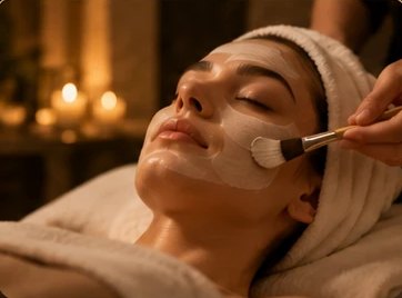 Visuel d’ambiance : masque appliqué au pinceau